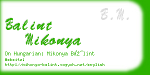 balint mikonya business card